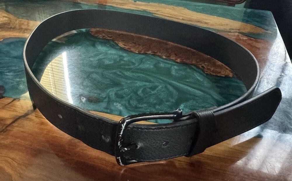Unbranded Black Leather Belt Size 38